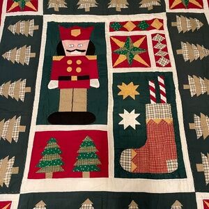 Nutcracker Christmas Patchwork Quilt